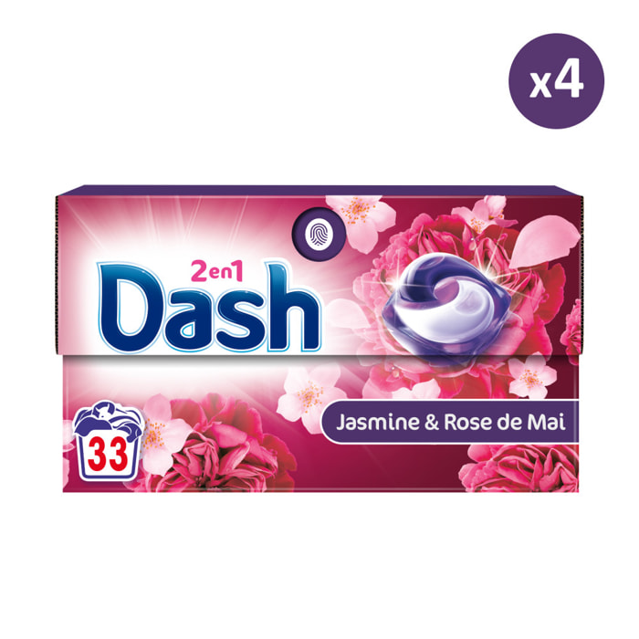 4x33 Pods Jasmin et Rose de Mai - Lessive en Capsules Dash