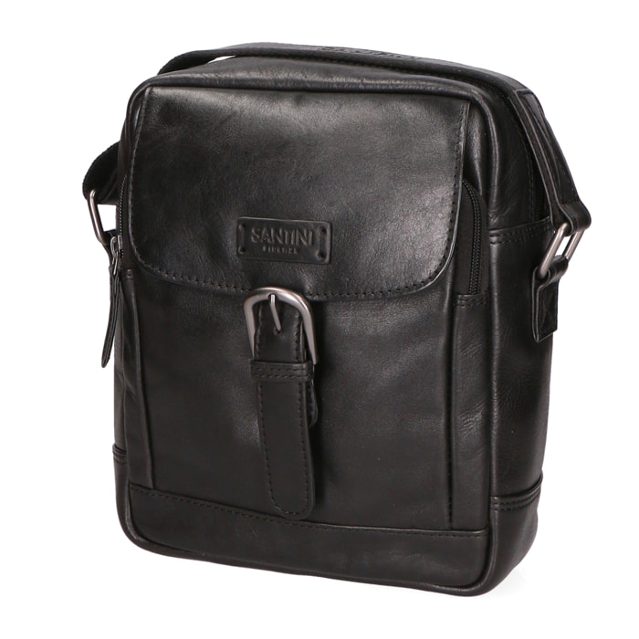 Borsa a tracolla unisex In Vera pelle Made in Italy 22x24x7,5 cm