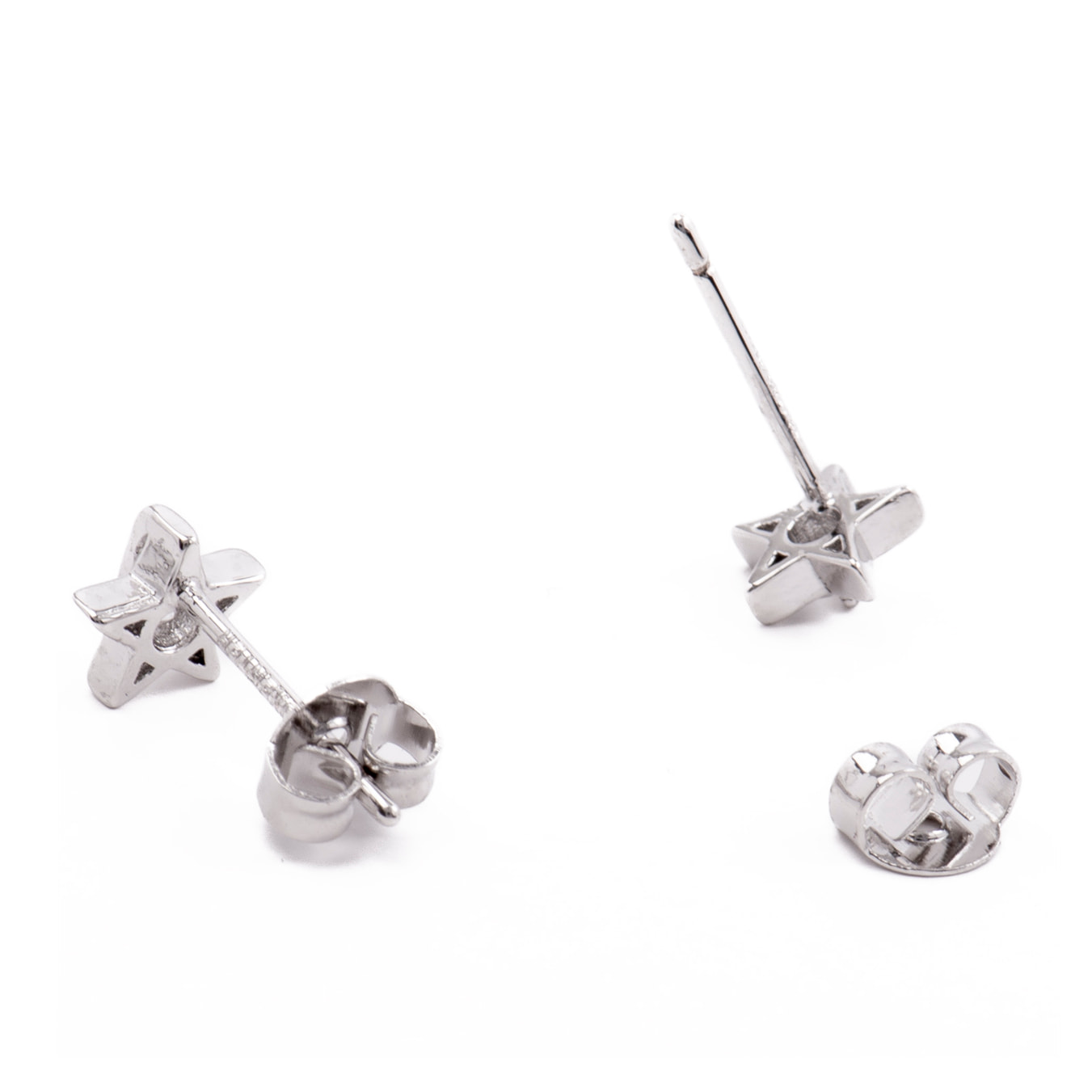 Pendientes de Circonita Brillante acabados en rodio