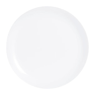 Assiette plate  Diwali Blanc - Luminarc - verre opale extra résistant