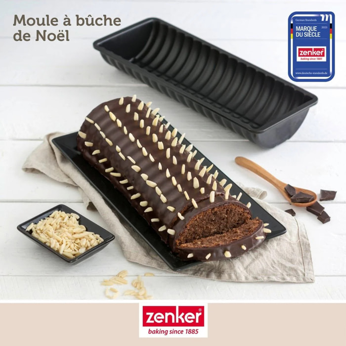 Moule à bûche de Noël 32 x 12,5 cm Zenker Black Metallic