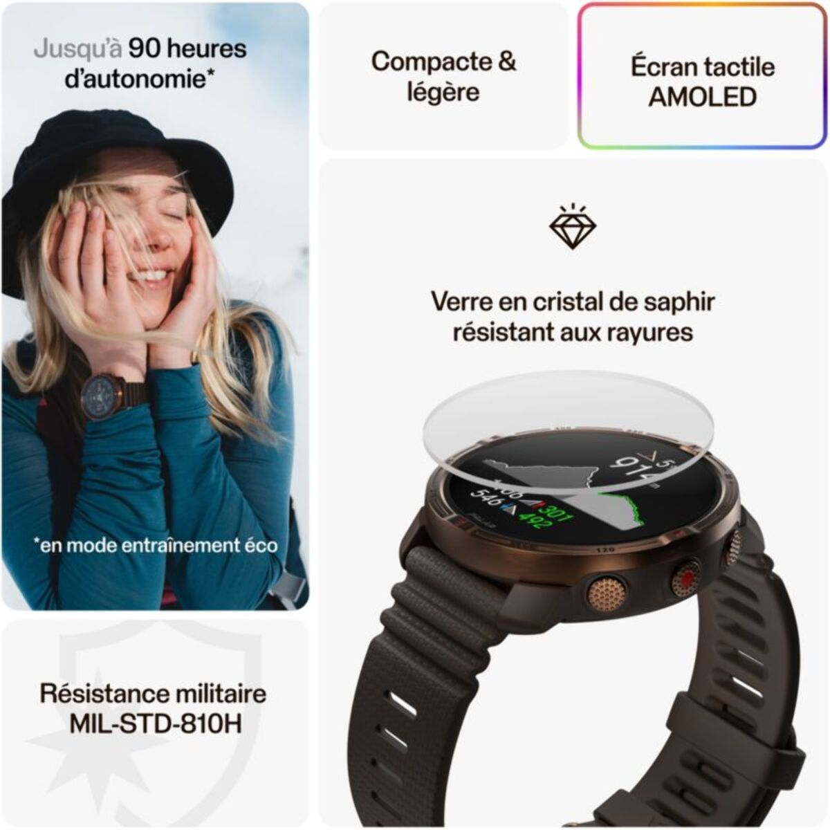 Montre sport POLAR Grit X2 Maron S-L