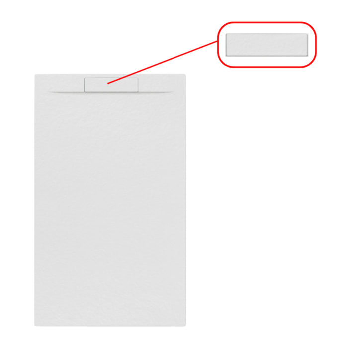 Fusion cache-siphon pour receveur de douche, blanc (SATFUKRYTBL)