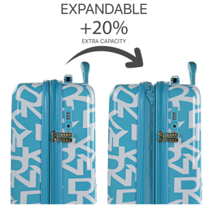 Juego De Maletas Pc Dkny Dkny-626 Signature Hardside Sky Blue