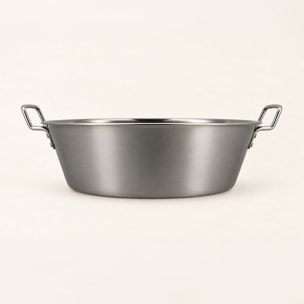Bassine à confiture avec poignées 41cm en acier inoxydable