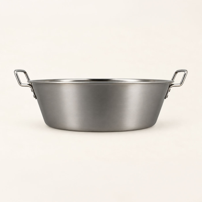 Bassine à confiture avec poignées 41cm en acier inoxydable
