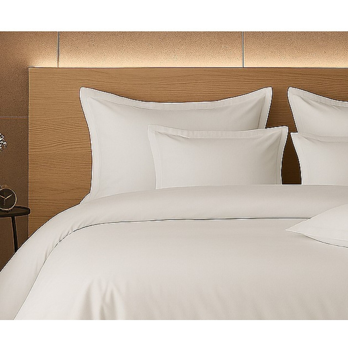 PARURE HOUSSE DE COUETTE 2 PERS 200x200 percale de Coton - PERCALE BLANC