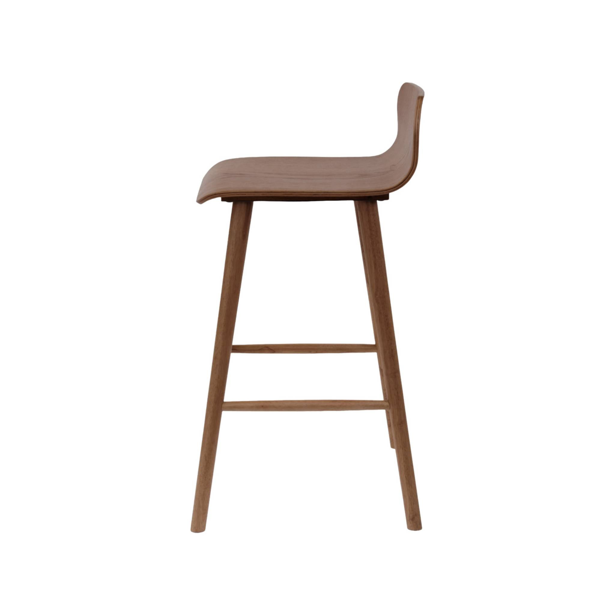 Tabouret de bar scandinave bois d'hévéa 67,5cm (lot de 2) CASSIA