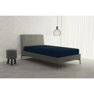 LENZUOLO SOTTO MAX COLOR MADE IN ITALY COTONE-BLU SCURO PIAZZA E MEZZA FRANCESE