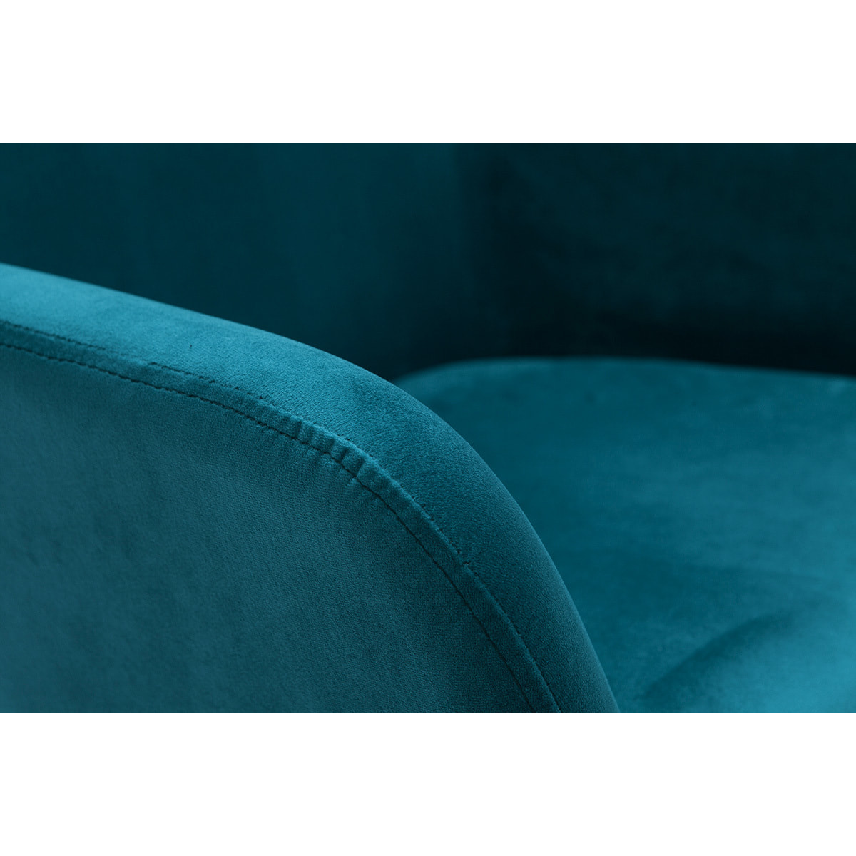 Tabourets de bar en velours bleu pétrole H65 cm (lot de 2) AMIKA