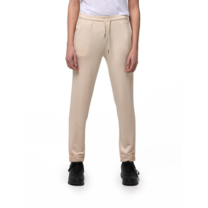 Pantaloni donna Leone 1947 Apparel in felpa con risvolti in pizzo