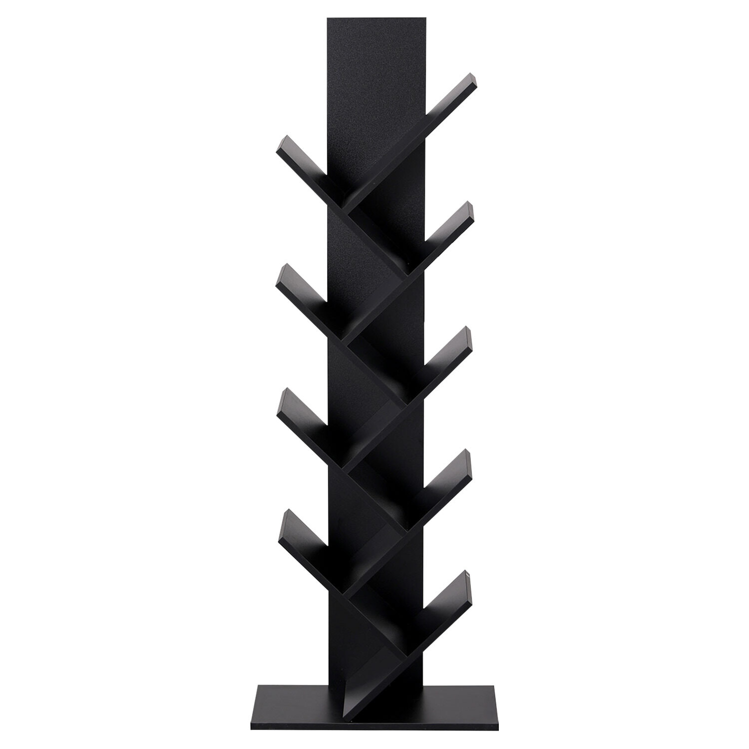 Bibliothèque 8 étagères inclinées noire SIMONE