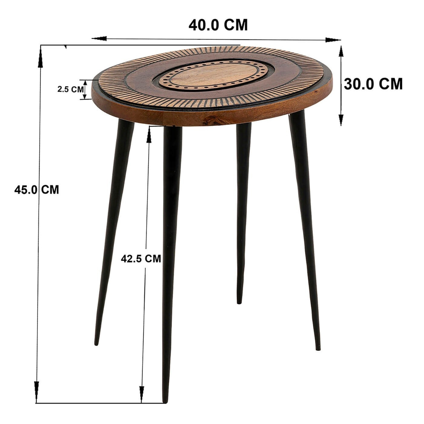 Table d'appoint Medina ovale Kare Design
