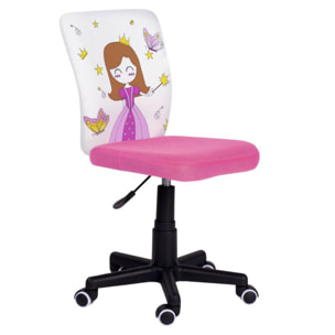 Silla de estudio infantil Píntame Rosa - Blanco