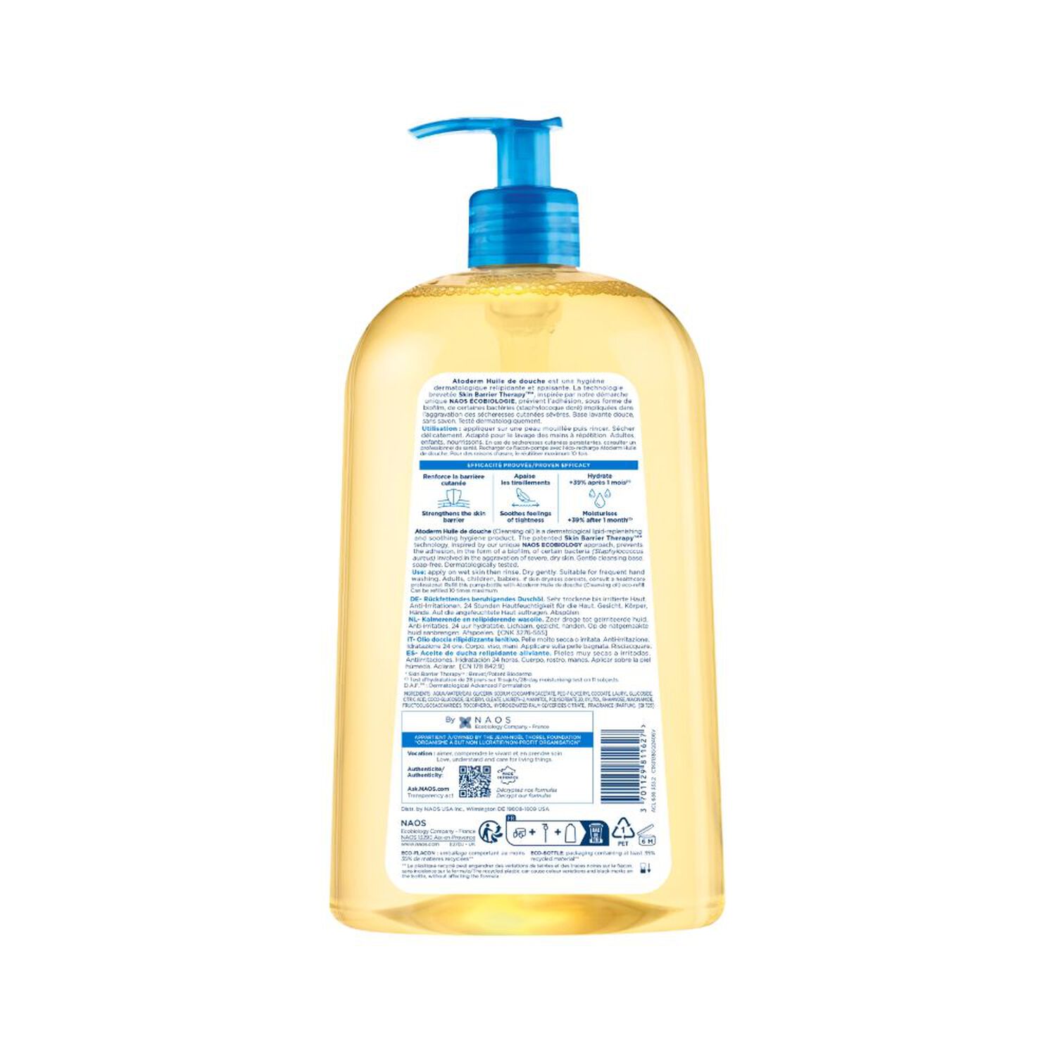 Atoderm Huile de Douche - Anti-Irritations Peaux Sensibles Sèches à Très Sèches