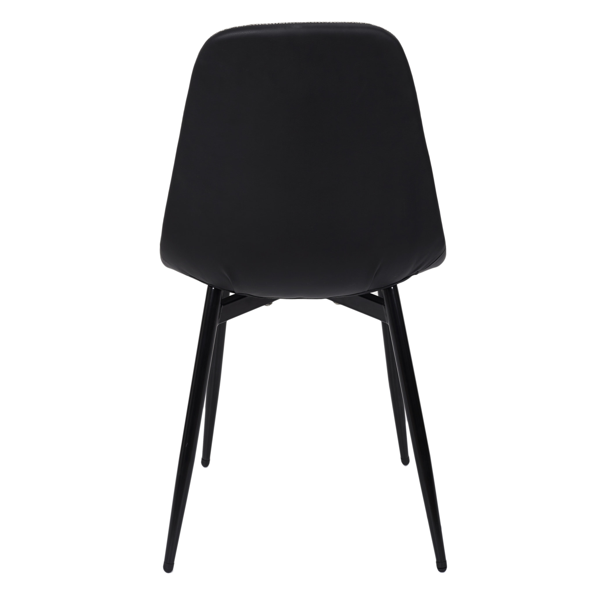 Chaise Memphis Gris Et Noir - Lot De 4