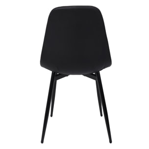 Chaise Memphis Gris Et Noir - Lot De 4