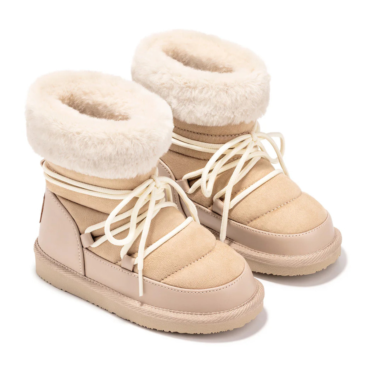 Botas Australianas de Niña Cordones Beige B&W