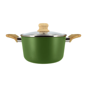 Faitout en revêtement céramique 20cm vert - tous feux COLORAMA