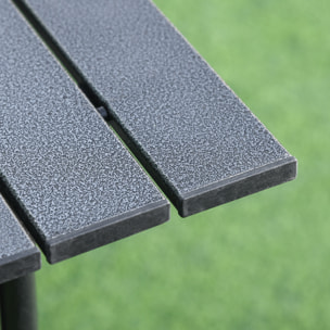 Mesa de Camping Plegable con Almacenaje de Malla Bolsa de Transporte 70x70x69 cm