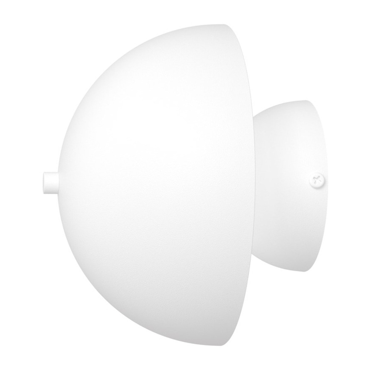Lampada da parete Mush in acciaio bianco opaco