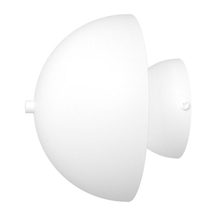 Lampada da parete Mush in acciaio bianco opaco