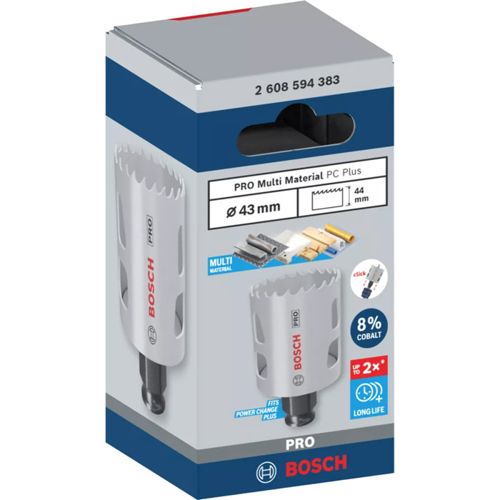 Scie trépan PRO Multi Material Power Change Plus - BOSCH - D.43