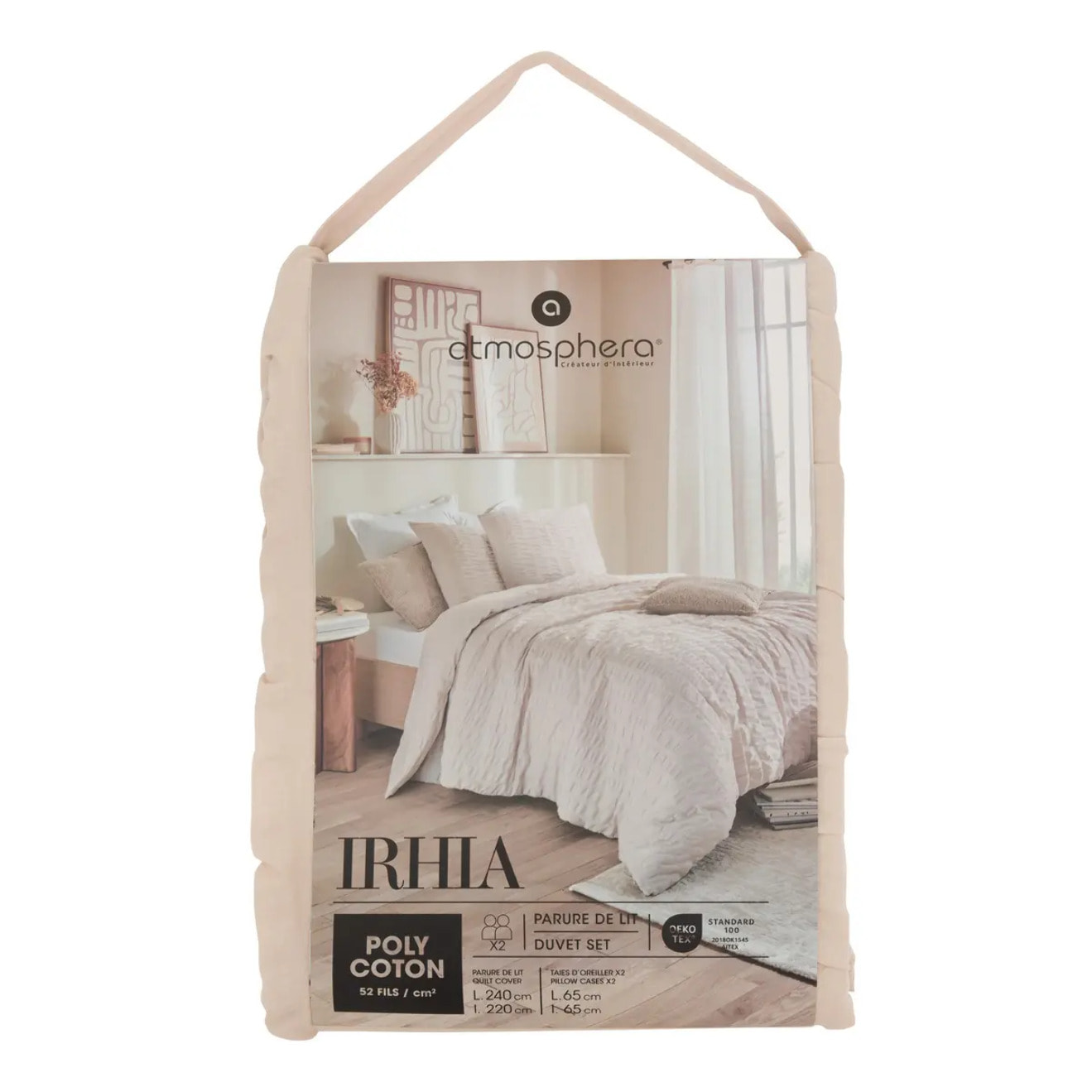 Parure de lit Irhia 240x220cm beige