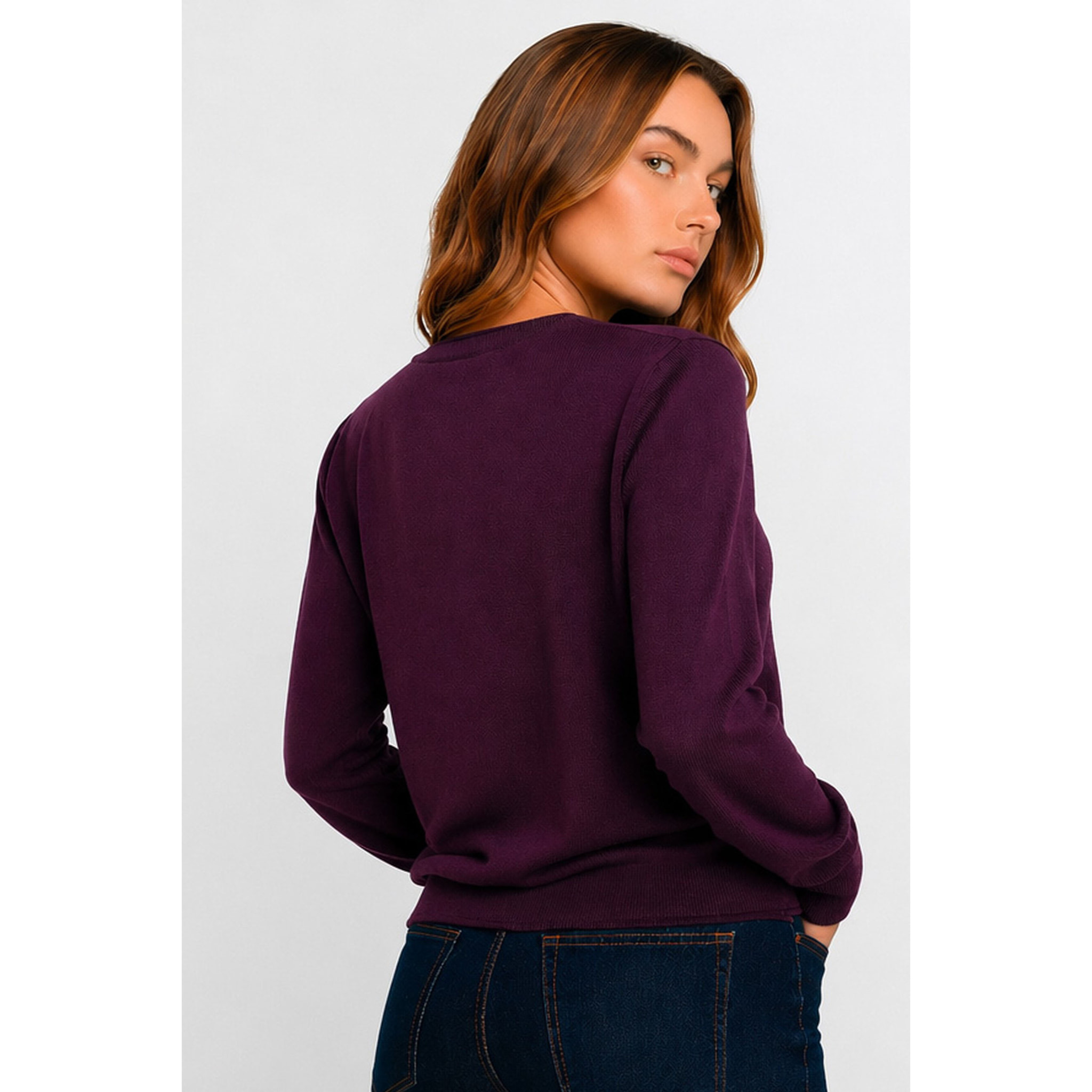 Kocca - Maglia da donna con scollo a V in viscosa e lana Donna