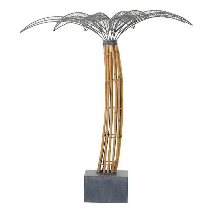 Figura Palmera Metal Fibra Sintetica 89x84x98 Cm