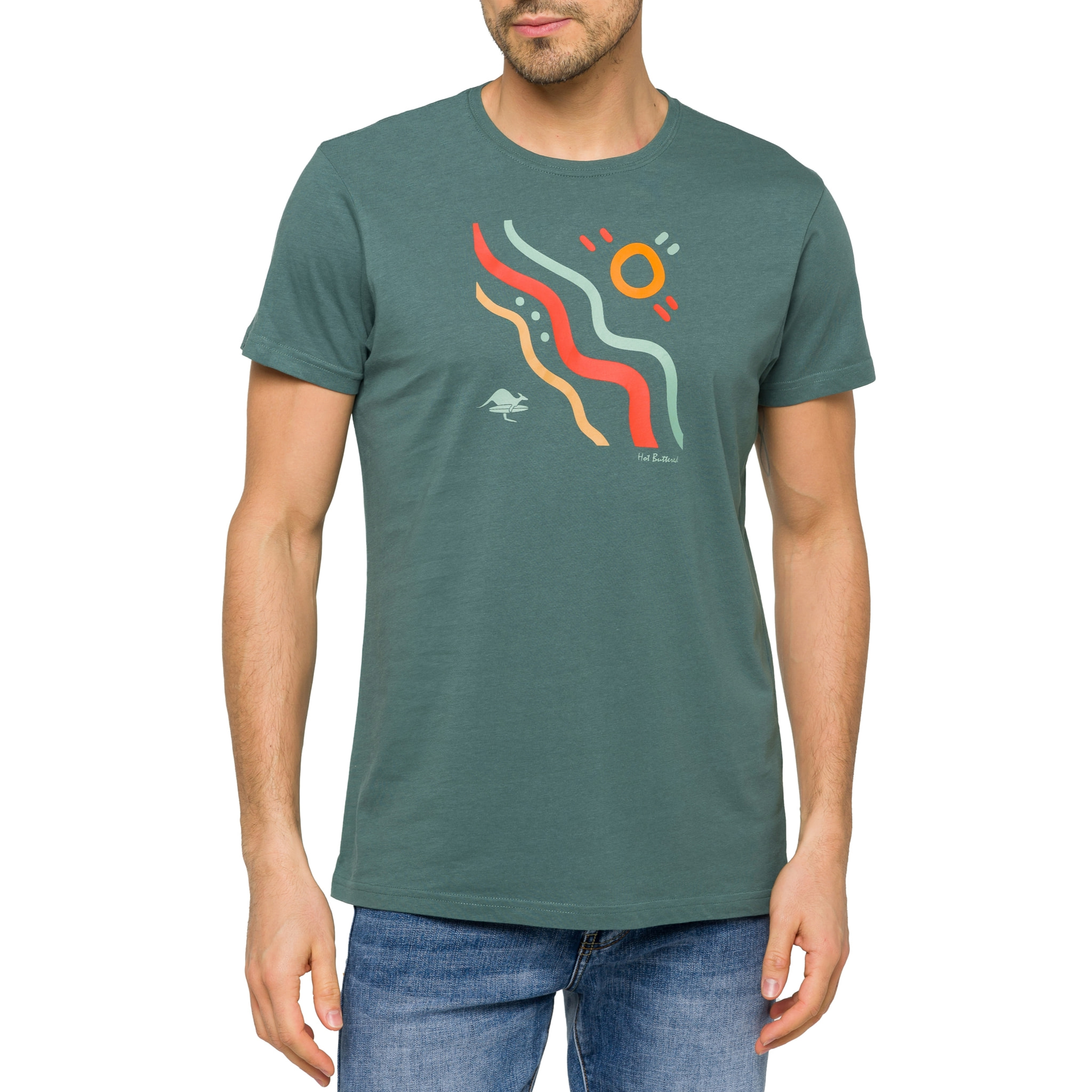 Camiseta de algodón 150 gr Hot Buttered Outback Verde