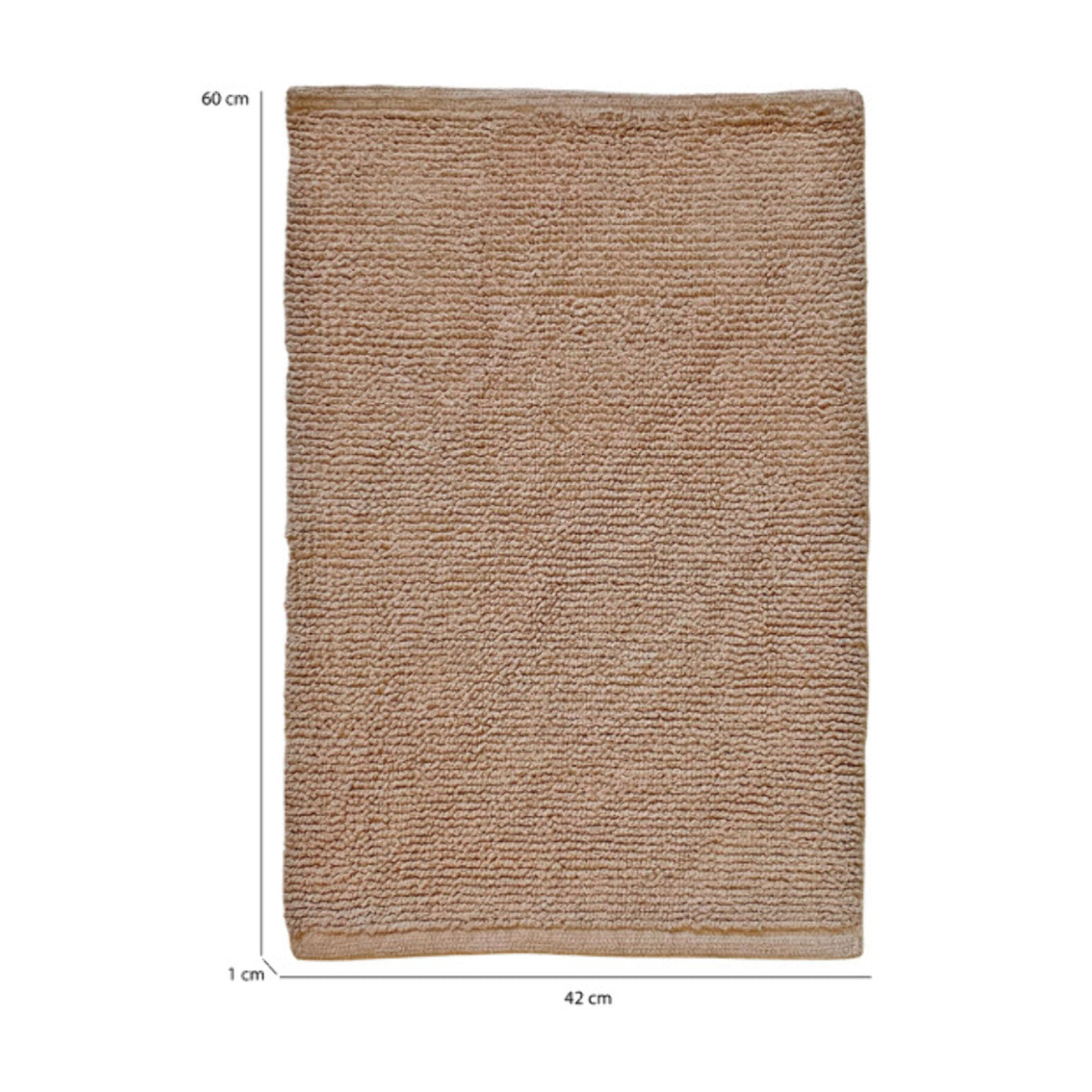 Tapis de salle de bain rectangulaire 40 x 60 cm en coton - WILLOW