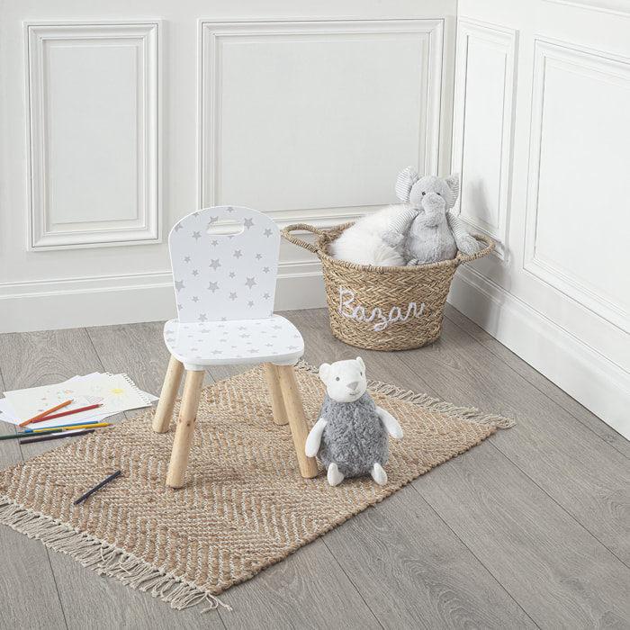 Chaise enfant "Douceur" motifs gris