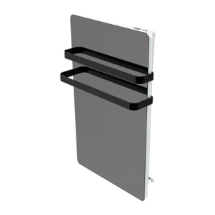 Radiateur sèche-serviette Verre Miroir 500w soufflerie 900w