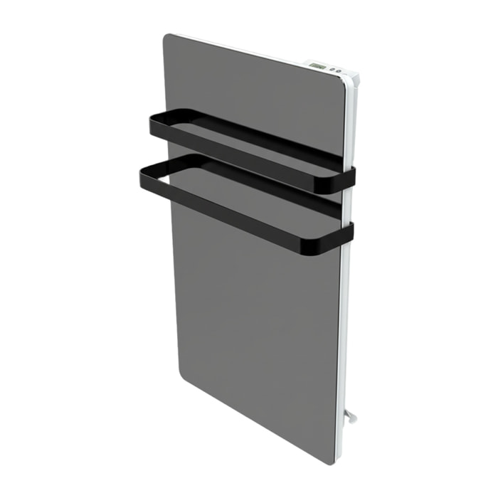 Radiateur sèche-serviette Verre Miroir 500w soufflerie 900w