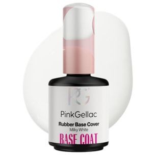 Vernis semi-permanent - Rubber Base Coat - Milky White - 15 ml
