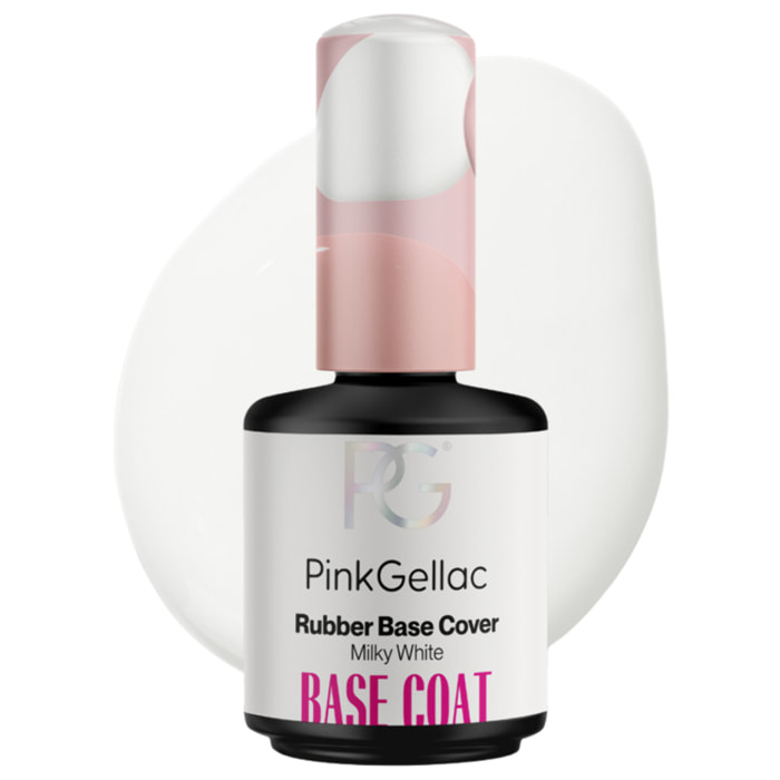 Vernis semi-permanent - Rubber Base Coat - Milky White - 15 ml