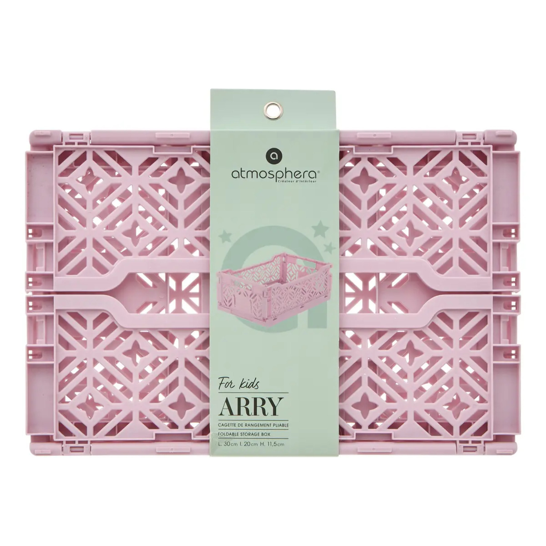 Cagette pliable Arry 30x20cm lilas