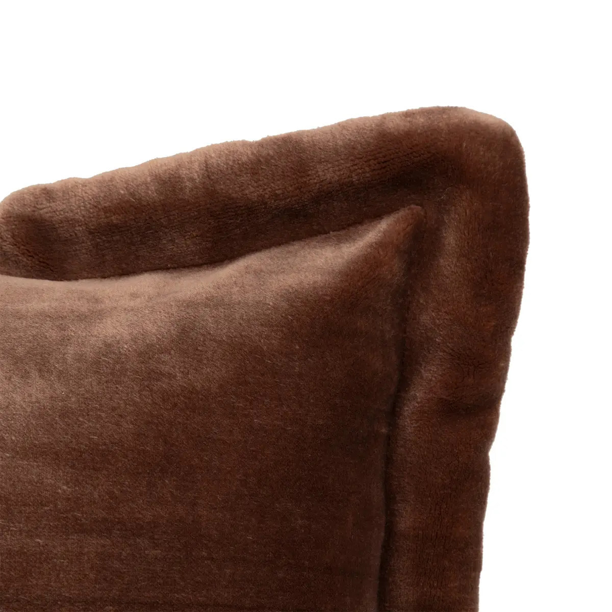 Coussin flanelle Cuddly marron 53x53cm