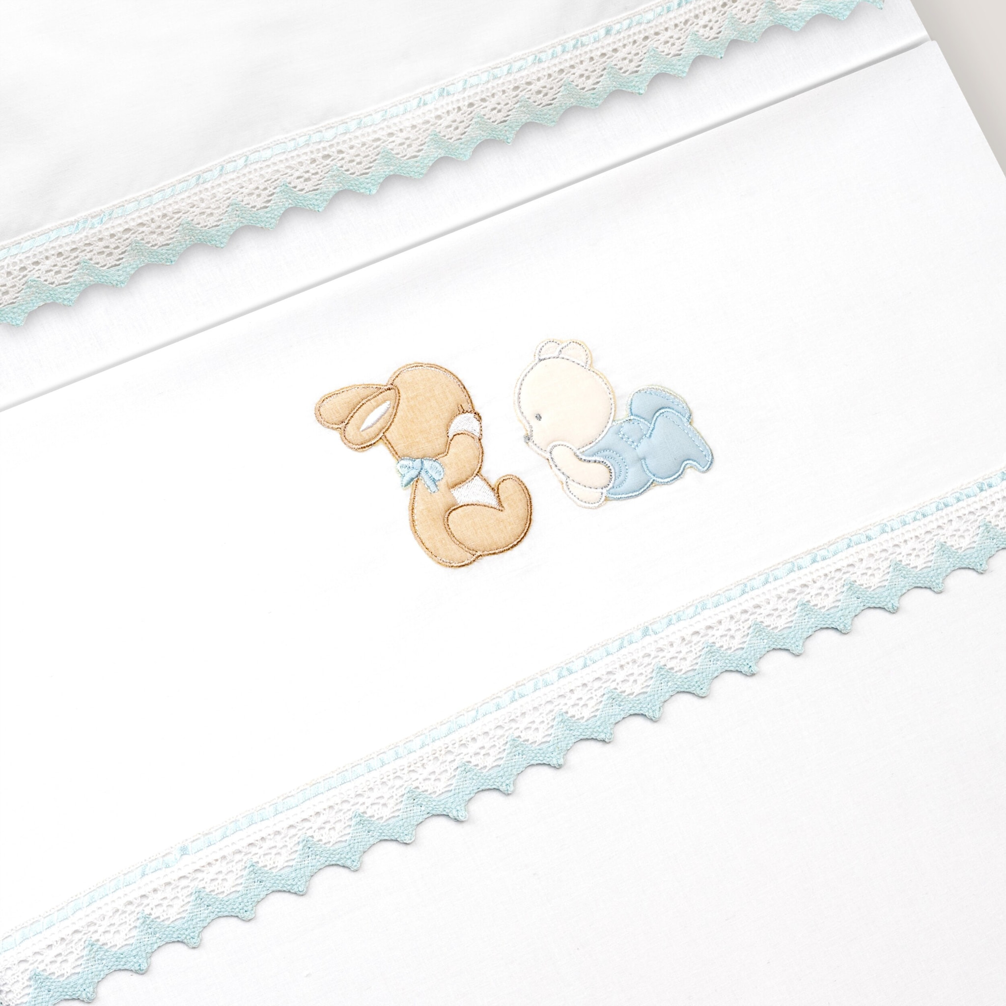 Triptico Coche Oso Tumbado Conejito Bco/Azul