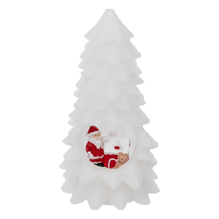 Bougie LED "Colorama de Noël" sapin creux H20cm