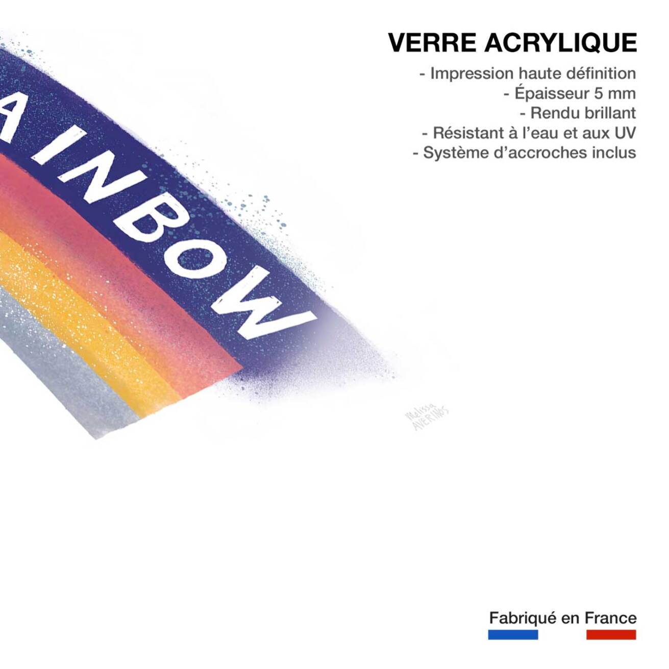 Tableau abstrait Look For the Rainbow Tableau plexiglas