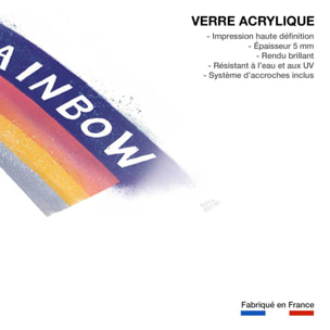 Tableau abstrait Look For the Rainbow Tableau plexiglas