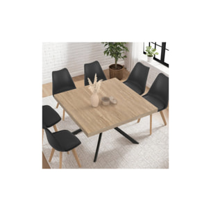 Table repas Brixton pieds spider - Bois - Noir