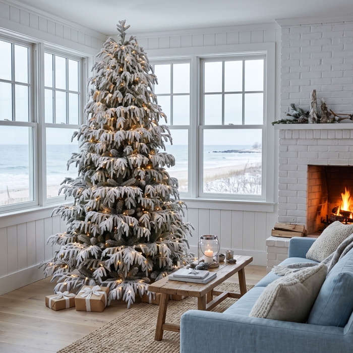 Lucciola - Albero di Natale con 450 luci LED in PE e PVC Ø137x210 cm 1000 Punte