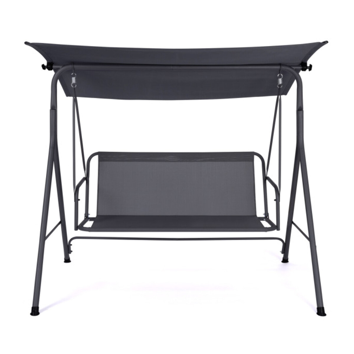 Balancelle de jardin grise textilène 170cm