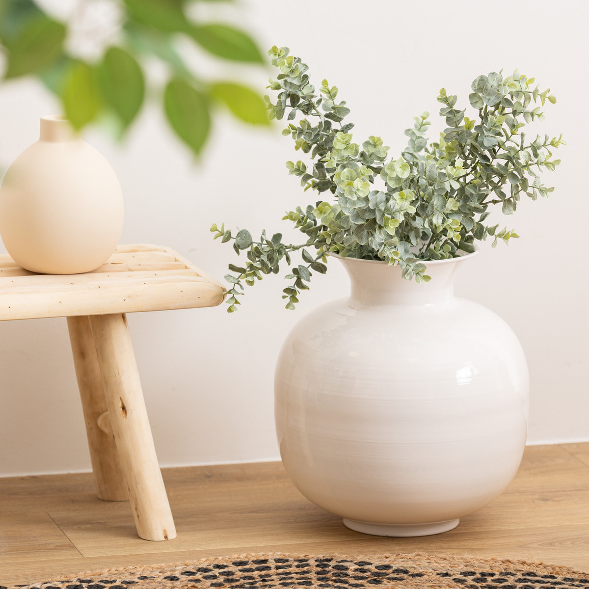 Vase "Kian" blanc H33,5cm