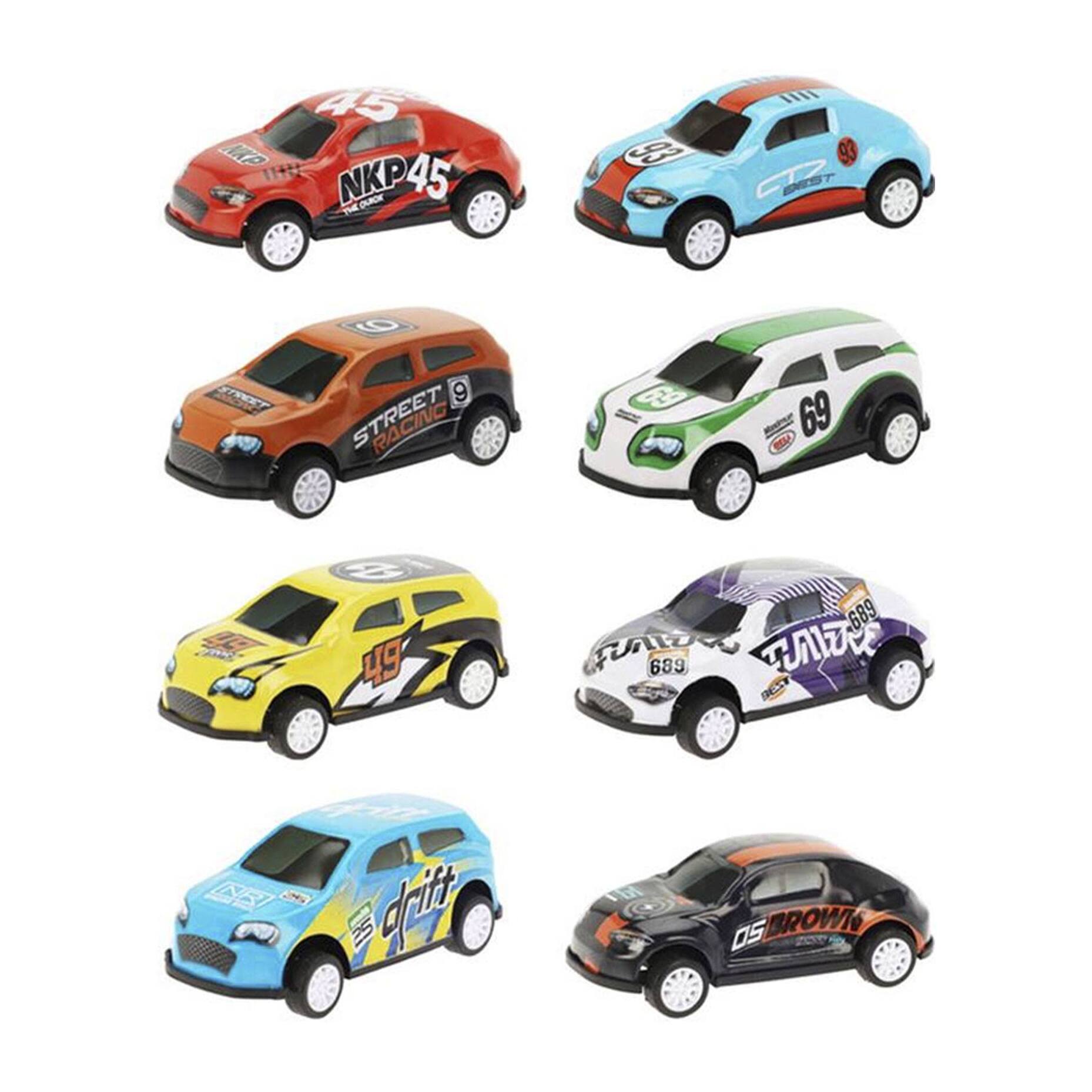 Well home set de 24 coches de 7,5cm con 8 diseños diferentes