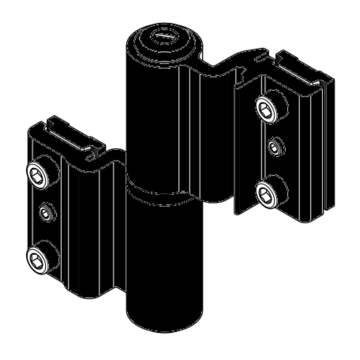 Paumelle à clamer 5511I alu noir FAPIM pour porte lourde - 5511I-37
