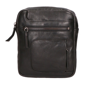 Borsa a tracolla unisex vera pelle - Modello False - 100% pelle di vacchetta - 17.0 x 19.0 x 4.0 cm